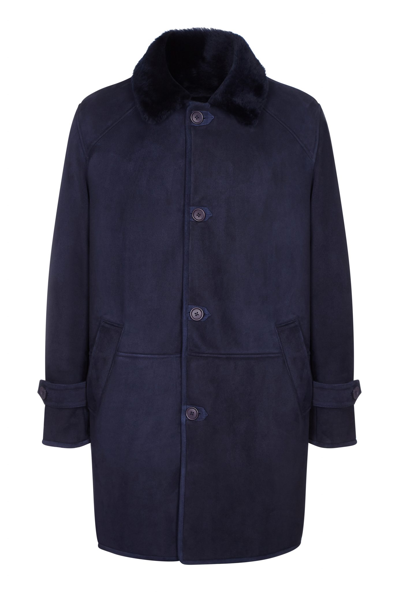 Navy sheepskin outlet coat