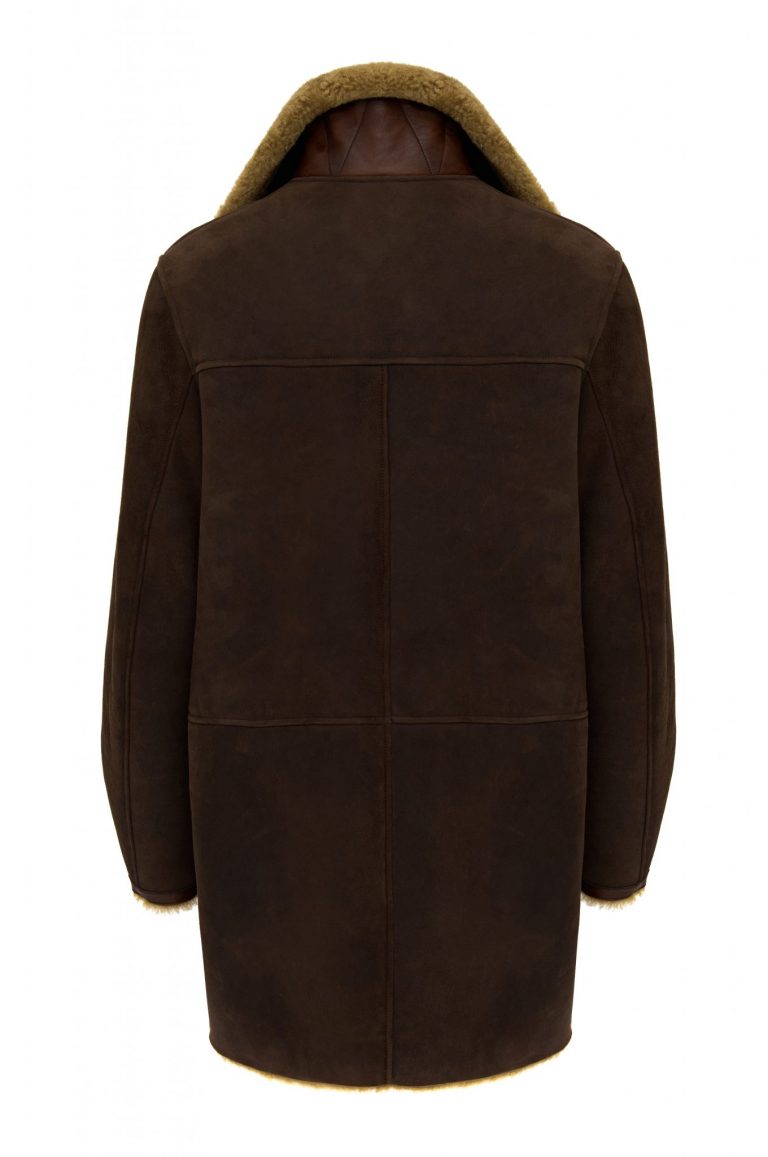 Cromford Leather's take on the RAF flying coat in rich UK sheepskin